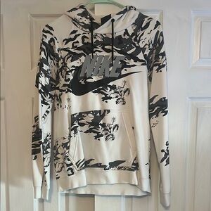 Nike Black and White Camo Hoodie